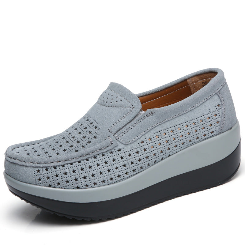 Orthopädische atmungsaktive Plateau-Loafer
