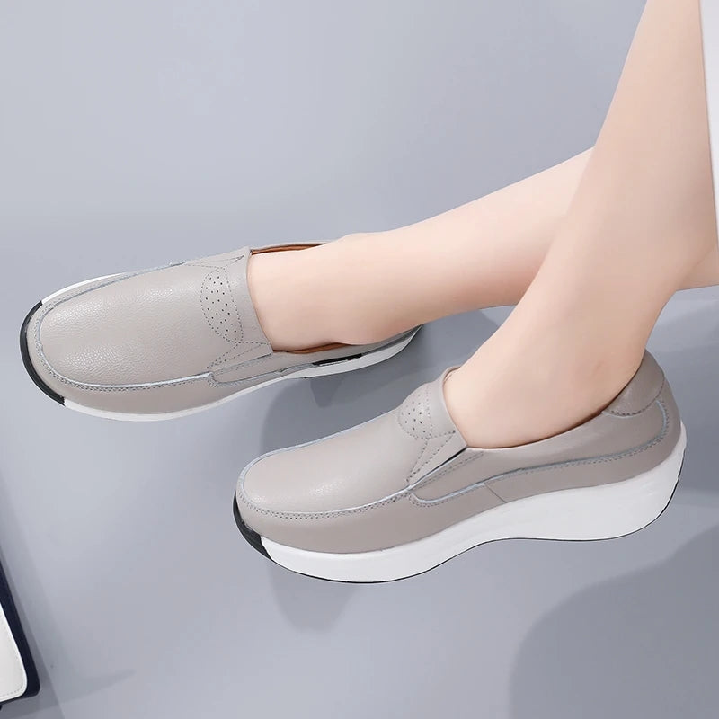 Orthopädische Loafer mit Keilsohle für Damen