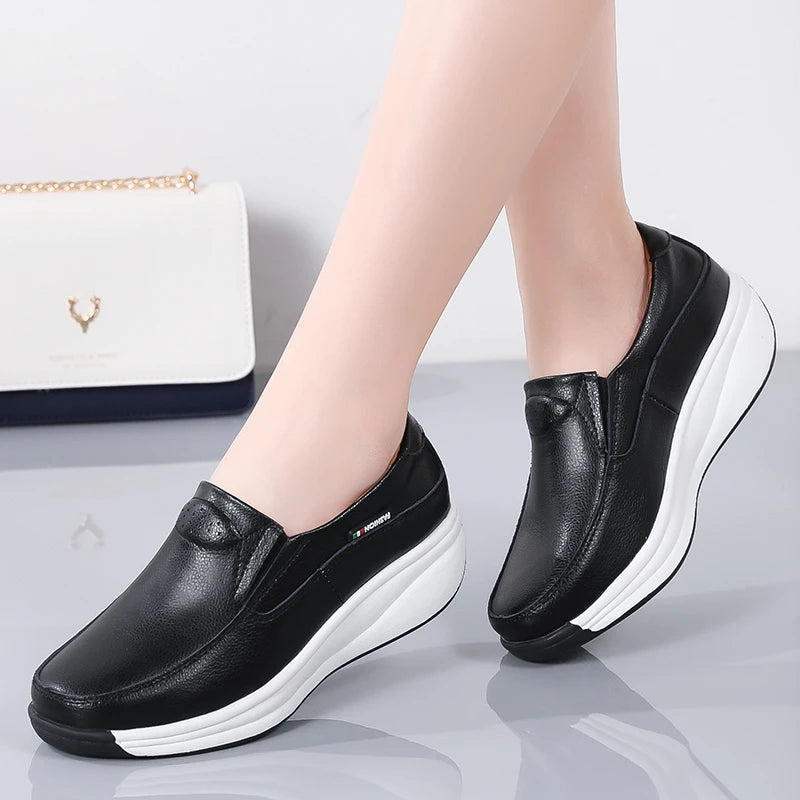 Orthopädische Loafer mit Keilsohle für Damen
