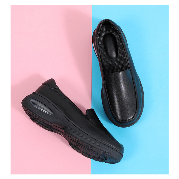 Orthopädische stoßdämpfende Leder-Loafer für Damen