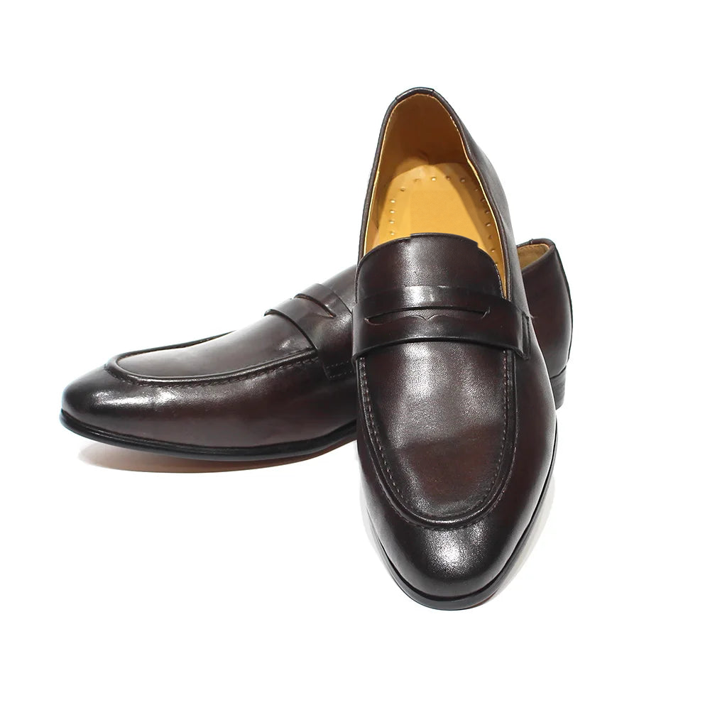 Penny Loafer für Herren aus Leder mit Patina in Braun, Ansicht 8