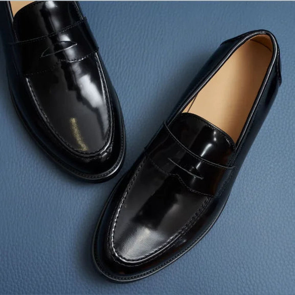 Penny Loafer Herren Wildleder in Schwarz, Weitere Ansicht