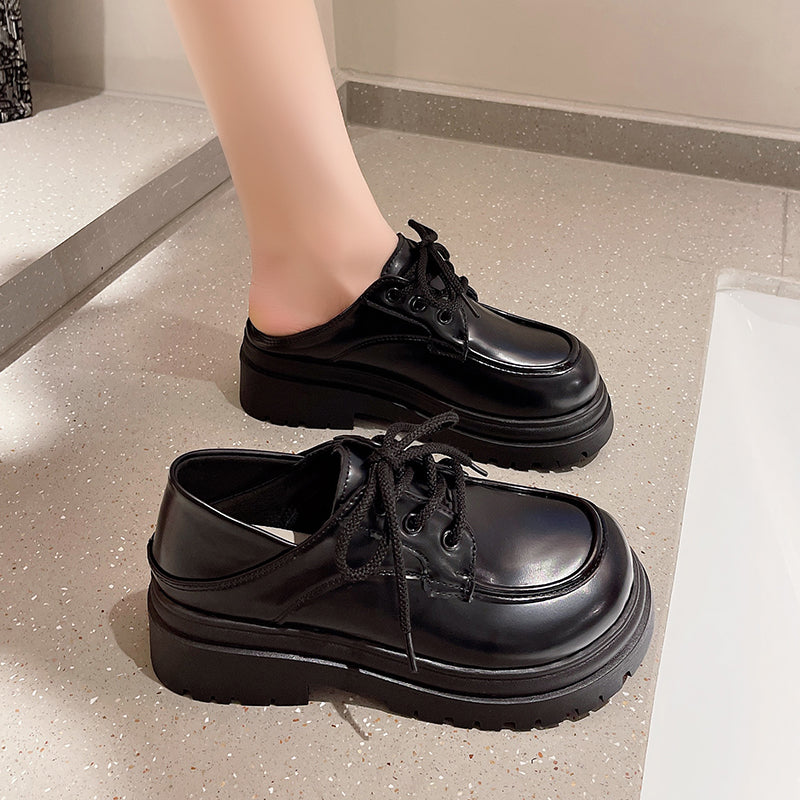Plateau-Loafer mit Schnürung für Damen