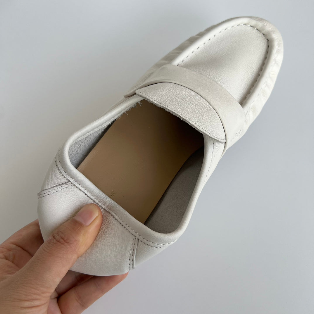 Retro Loafer aus weichem Leder mit Blockabsatz für Damen