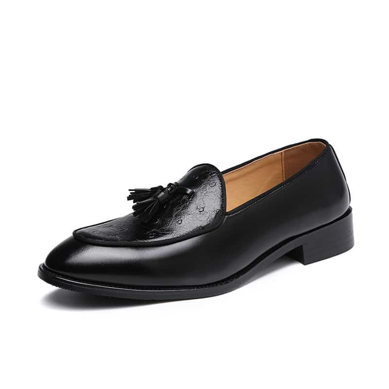Schicke Kunstleder-Loafer mit Quaste für Herren