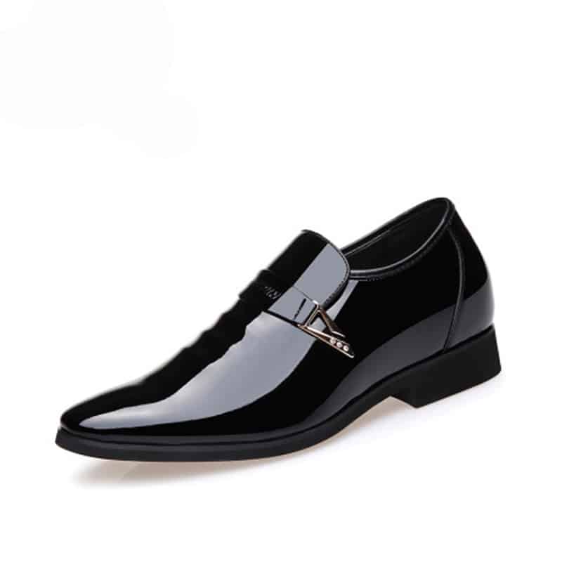 Luxuriöse schwarze Lackleder-Loafer