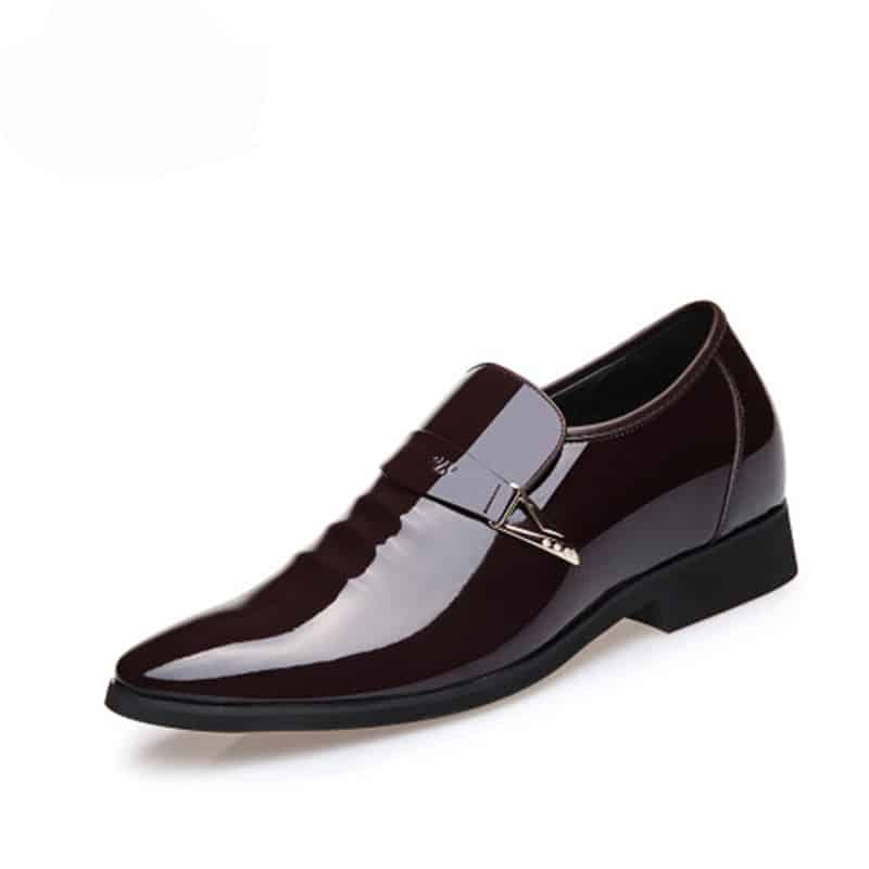 Luxuriöse braune Lackloafer