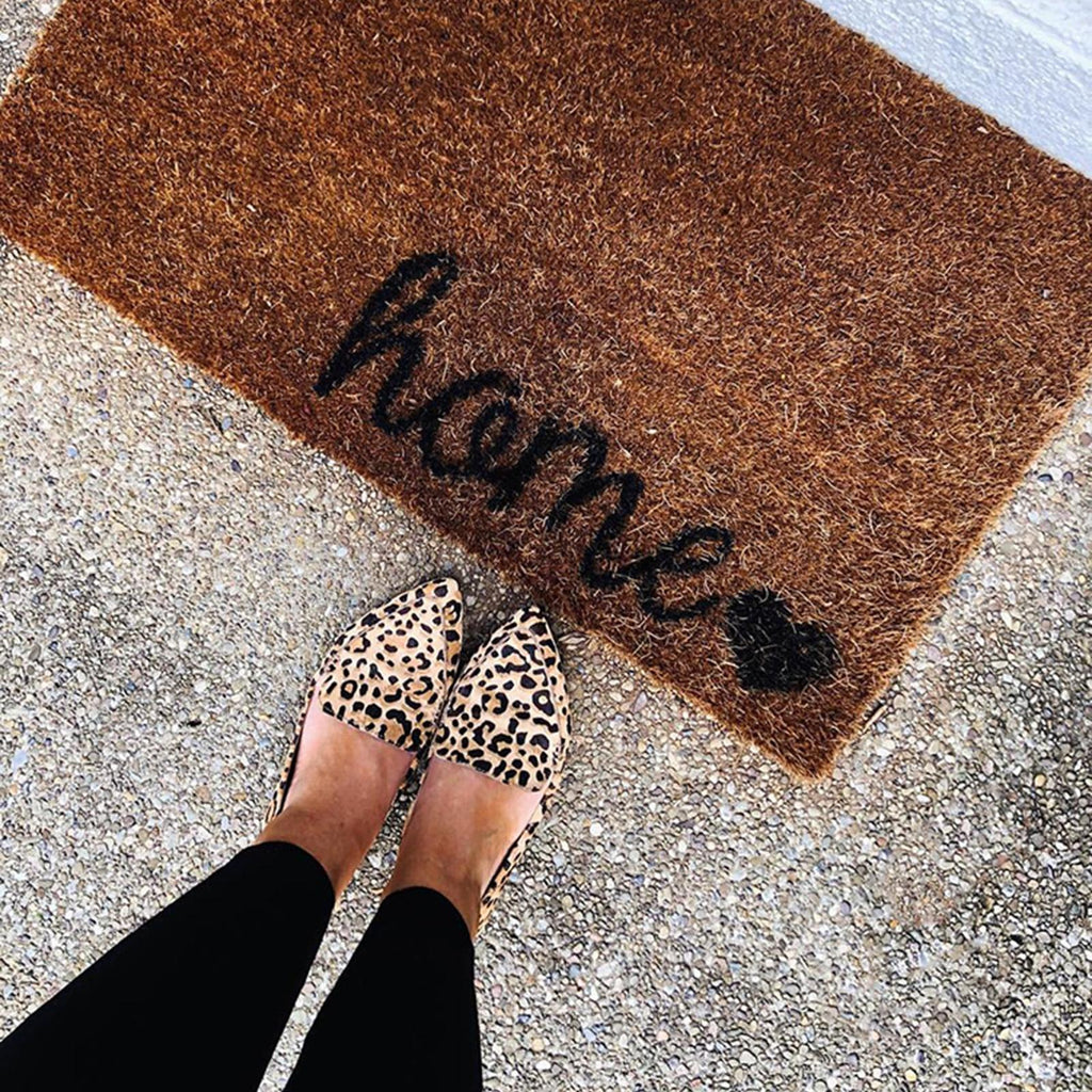 Spitze Damen-Loafer aus Leoparden-Print-Samt