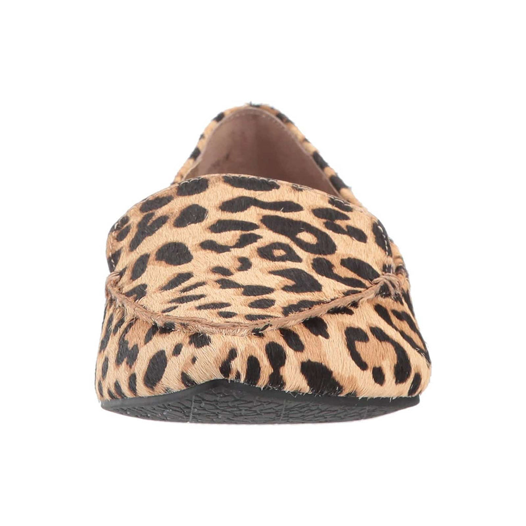 Spitze Damen-Loafer aus Leoparden-Print-Samt