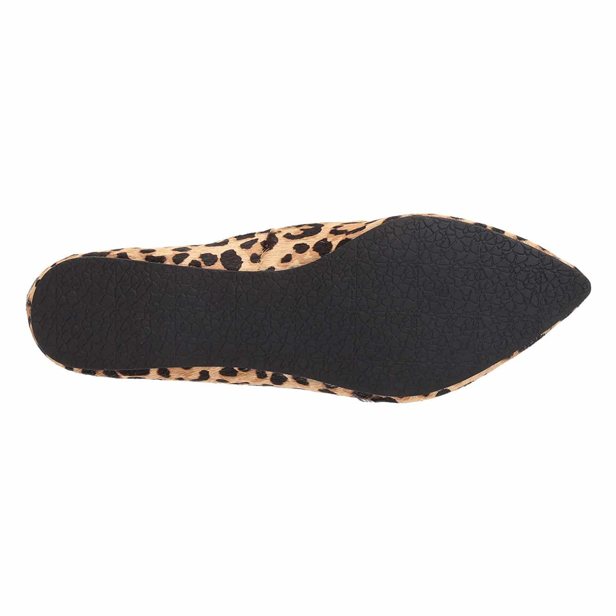 Spitze Damen-Loafer aus Leoparden-Print-Samt