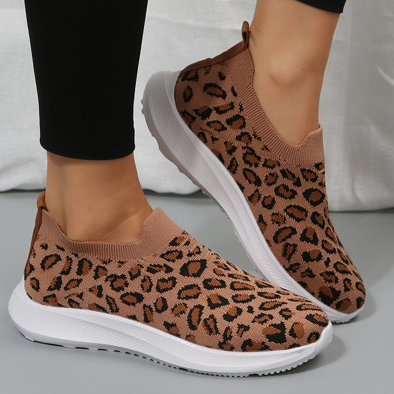 Sport-Loafer aus Leoparden-Mesh für Damen