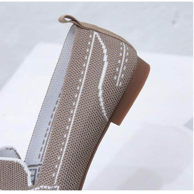 Weiche Mesh-Mokassins mit Steppnaht-Muster