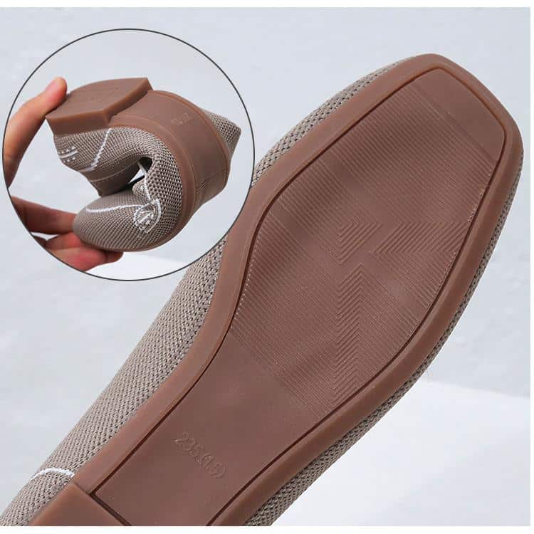 Weiche Mesh-Mokassins mit Steppnaht-Muster