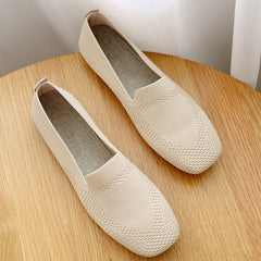 Weiche Mesh-Mokassins für Damen, Weiß