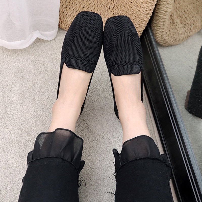 Weiche Mesh-Mokassins für Damen