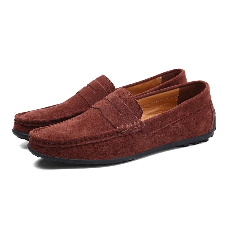 Herren Wildleder-Loafer, Seitenansicht