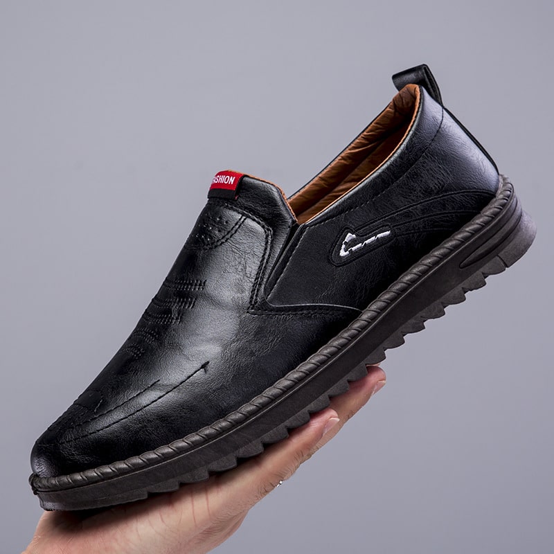 JXpxbao Herren Mokassins Aus Leder - Bequeme Slip-On Loafers Für Business & Freizeit