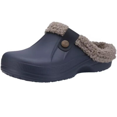 Gefütterte Clog-Mokassins aus Kunststoff für Damen