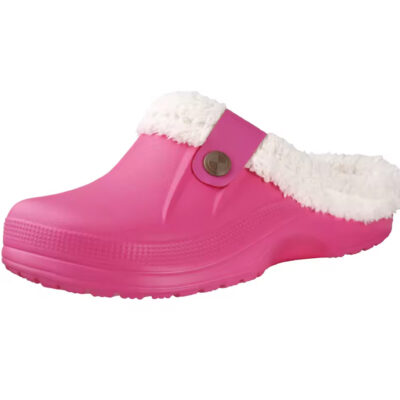 Gefütterte Clog-Mokassins aus Kunststoff für Damen
